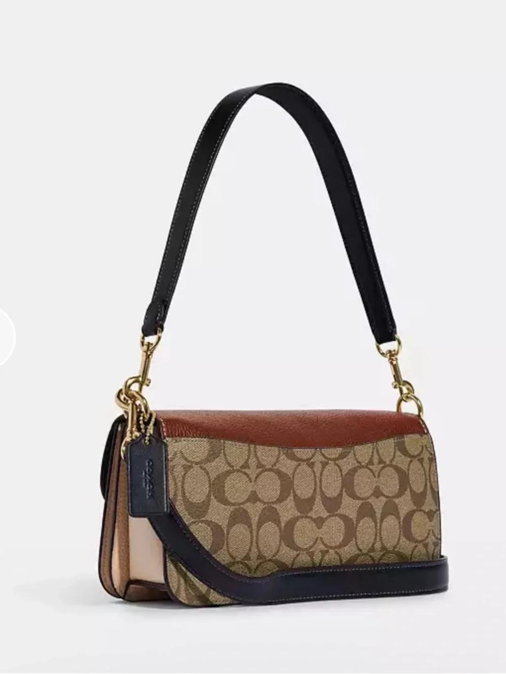 Coach Morgan Shoulder and Cross body Bag In Colorblock Signature Canvas